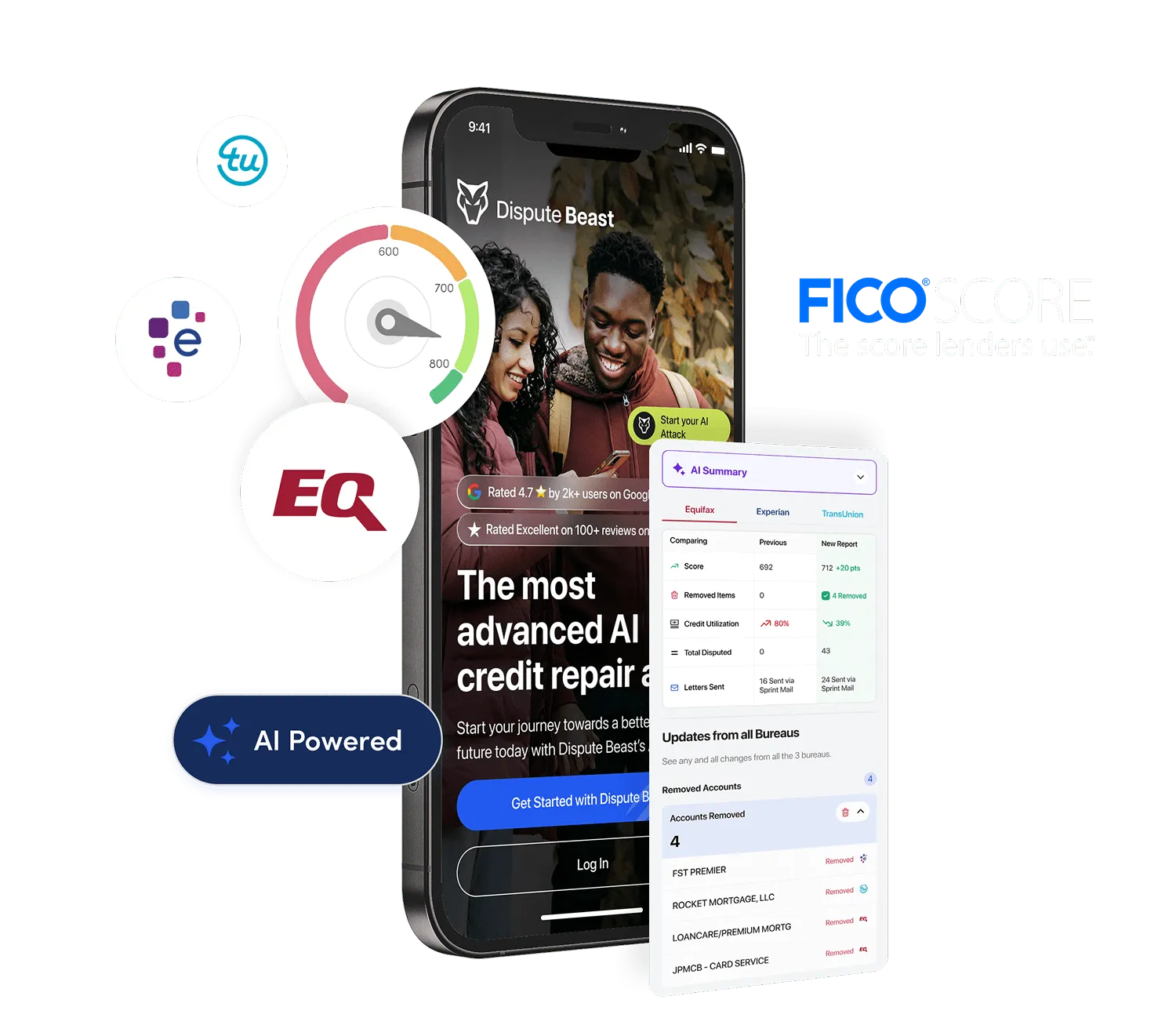 Dispute Beast FICO Score inside the app